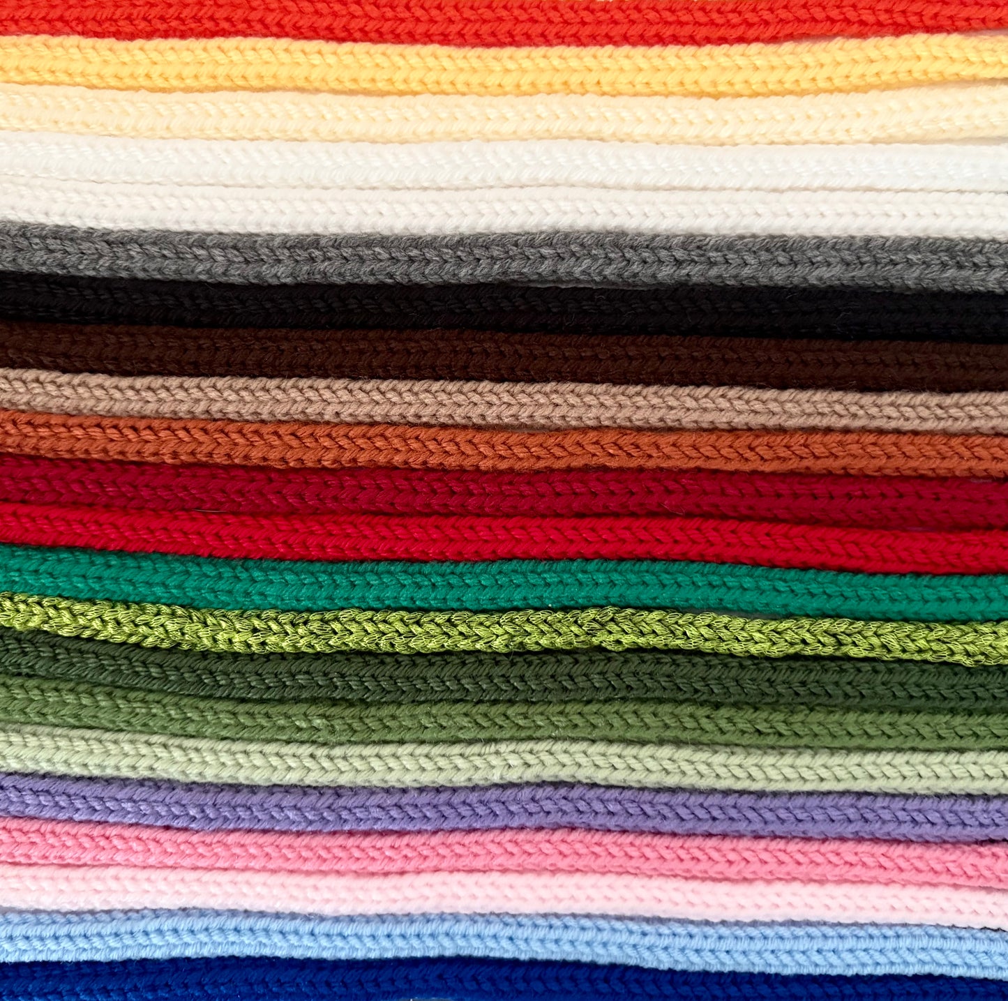 Knitted Acrylic Yarn I-Cord (Tricotin Cord) - By the Yard (36 Inches)