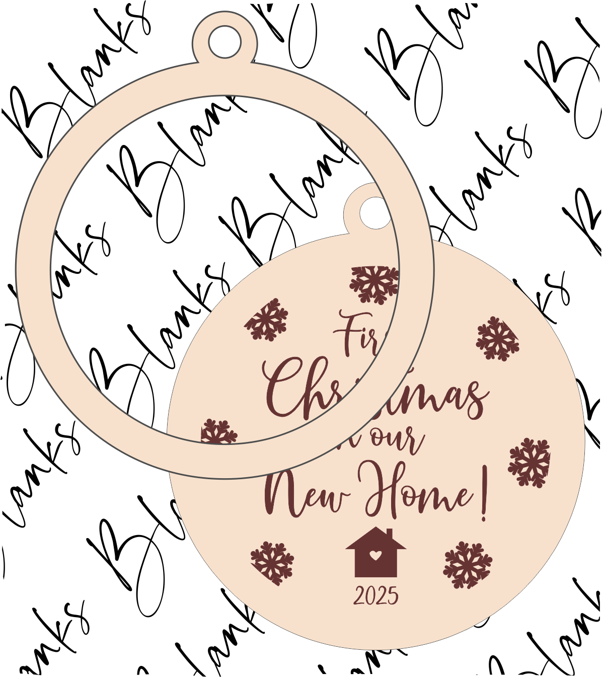 First Christmas in Our New Home (2 Layer Ornament) - Digital Download