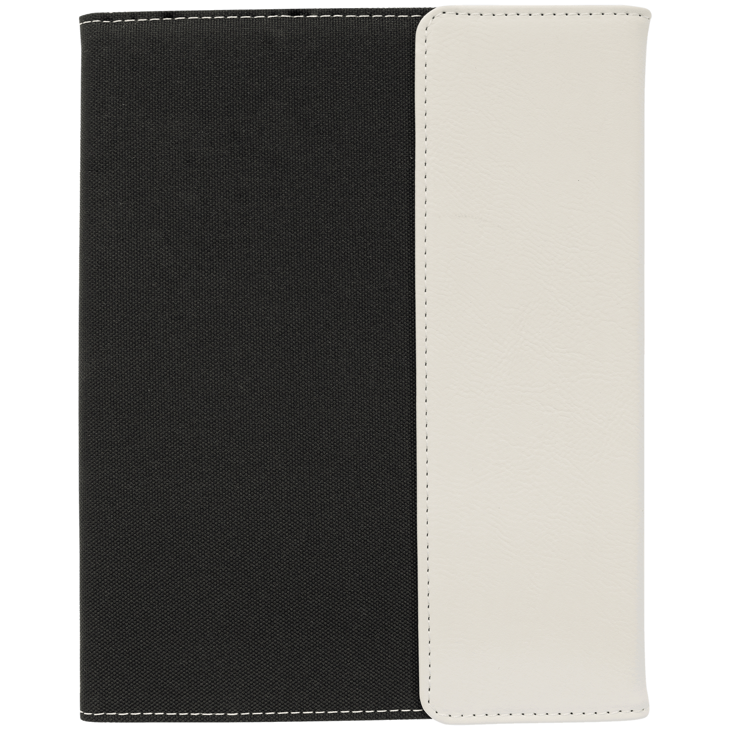 Laserable Leatherette Canvas Portfolios with Notepad