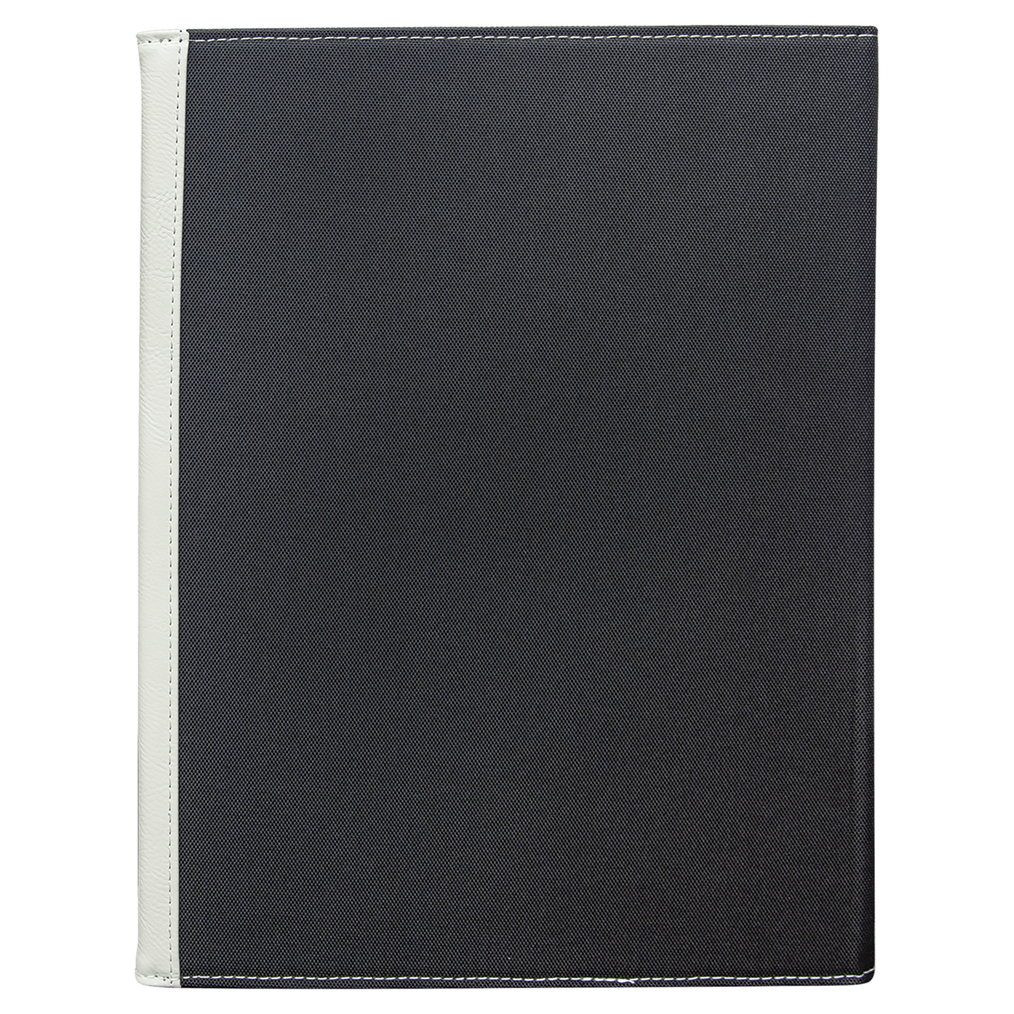 Laserable Leatherette Canvas Portfolios with Notepad