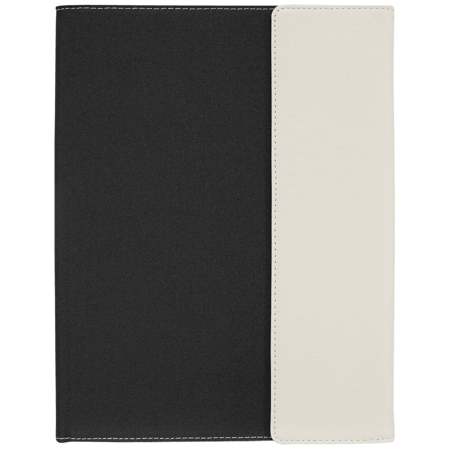 Laserable Leatherette Canvas Portfolios with Notepad