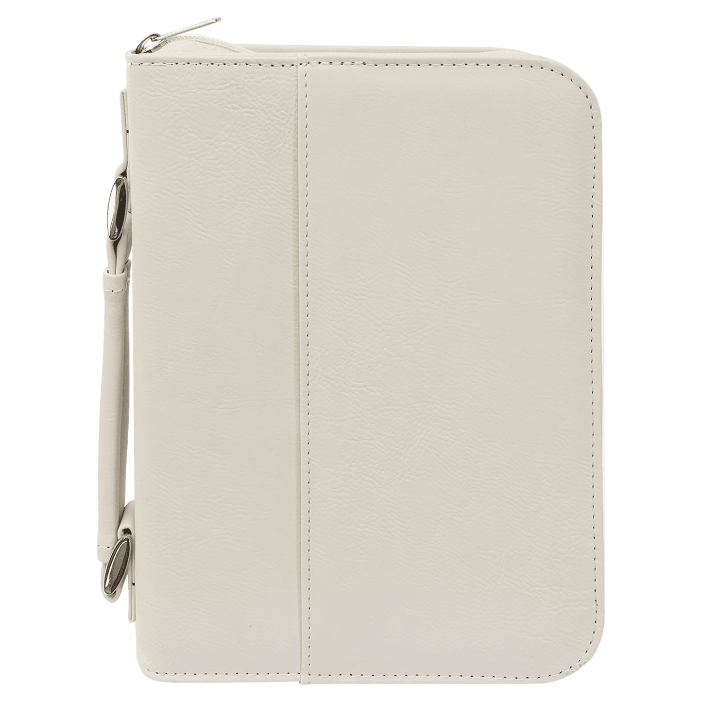 Laserable Leatherette Book/Bible Cover with Handle & Zipper - 6 3/4" x 9 1/4"
