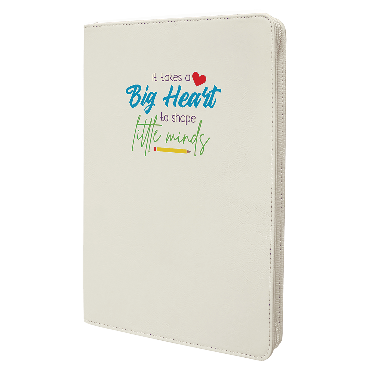 Laserable Leatherette Portfolio with Zipper