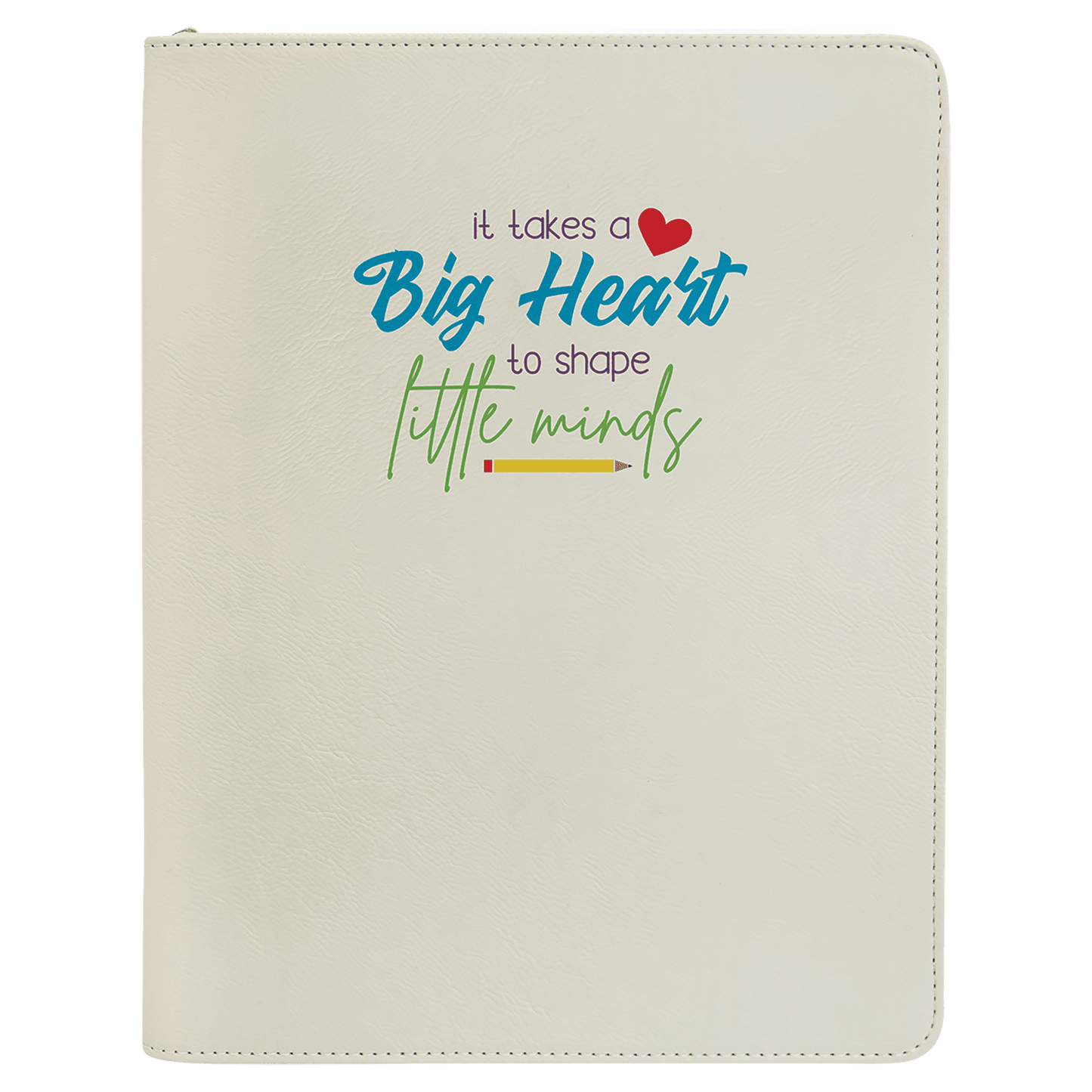 Laserable Leatherette Portfolio with Zipper