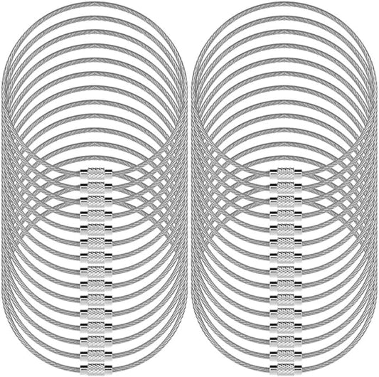Stainless Steel Cable Loops/Wire Keychains - 5.12"