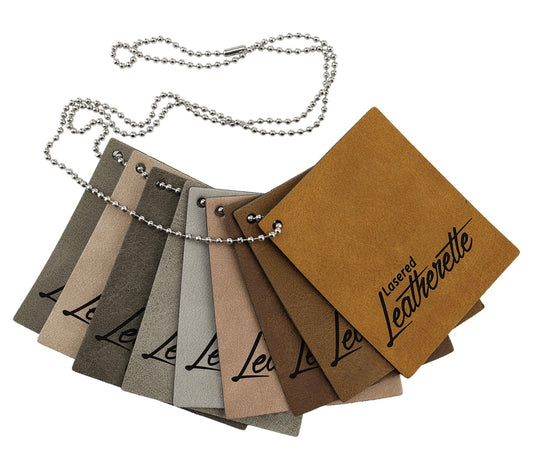 HEAT ACTIVATED ADHESIVE Premium (Thick) Lasered Leatherette Sheets (Earth Tones Collection) - 12" x 24”