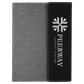 Laserable Leatherette Canvas Portfolios with Notepad