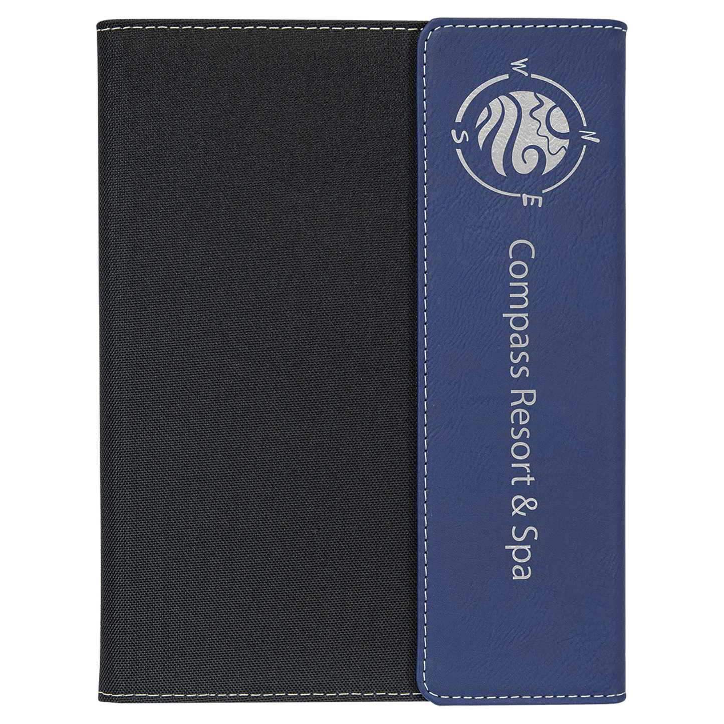 Laserable Leatherette Canvas Portfolios with Notepad