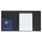 Laserable Leatherette Canvas Portfolios with Notepad