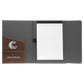 Laserable Leatherette Canvas Portfolios with Notepad