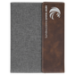 Laserable Leatherette Canvas Portfolios with Notepad