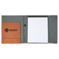 Laserable Leatherette Canvas Portfolios with Notepad