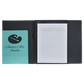 Laserable Leatherette Canvas Portfolios with Notepad