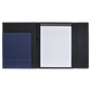 Laserable Leatherette Canvas Portfolios with Notepad