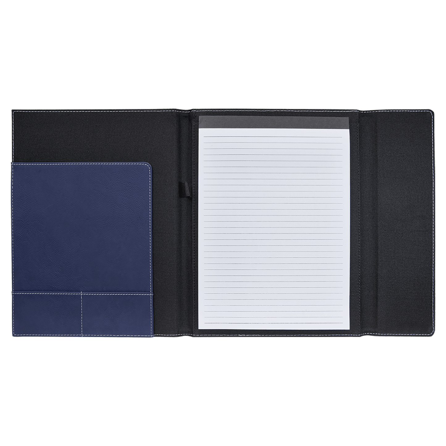 Laserable Leatherette Canvas Portfolios with Notepad