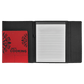 Laserable Leatherette Canvas Portfolios with Notepad