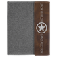 Laserable Leatherette Canvas Portfolios with Notepad