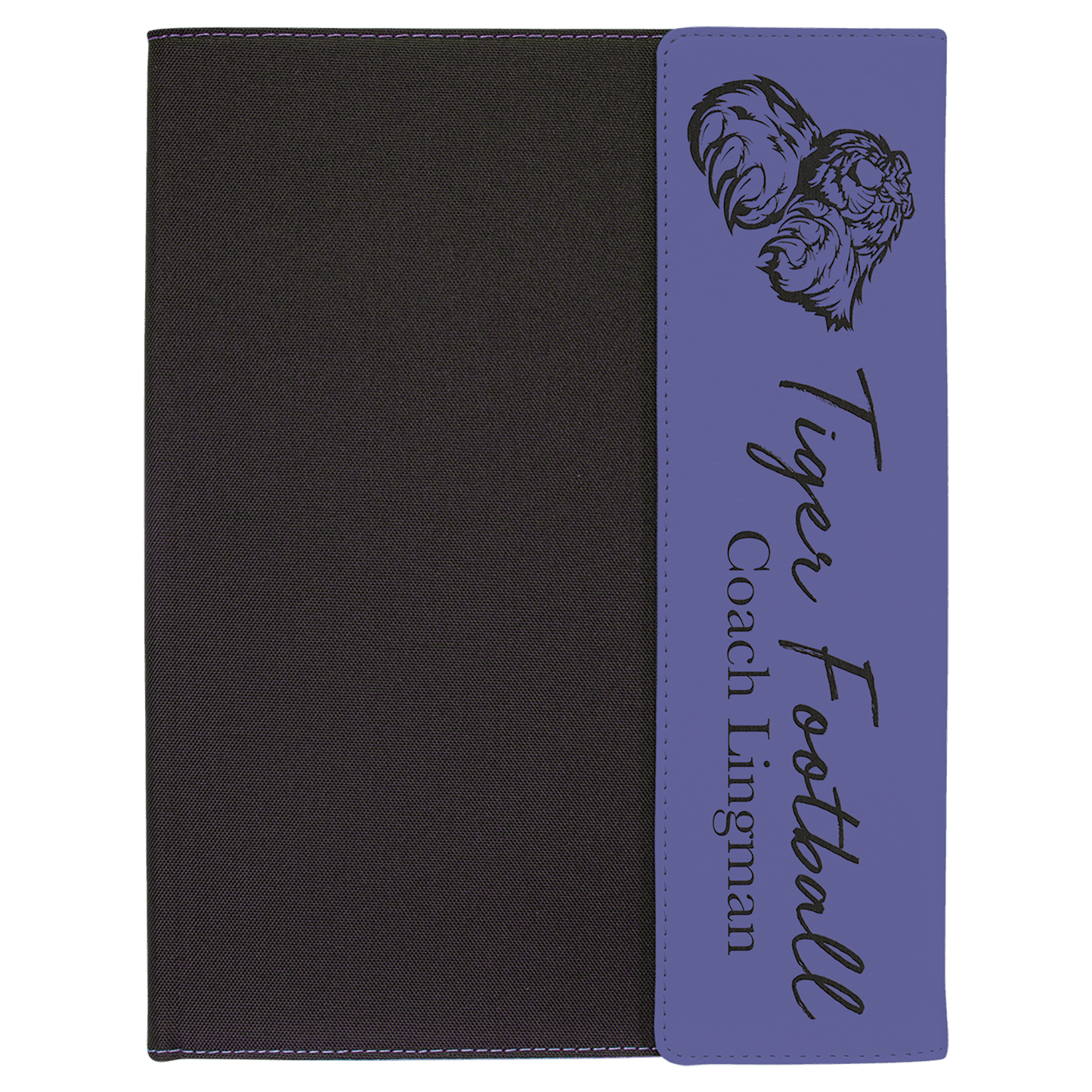 Laserable Leatherette Canvas Portfolios with Notepad