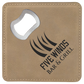 Leatherette Coasters (Square) with Bottle Opener - 6pc Sets