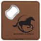 Leatherette Coasters (Square) with Bottle Opener - 6pc Sets