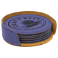 Leatherette Coasters - 6pc Sets (Round)