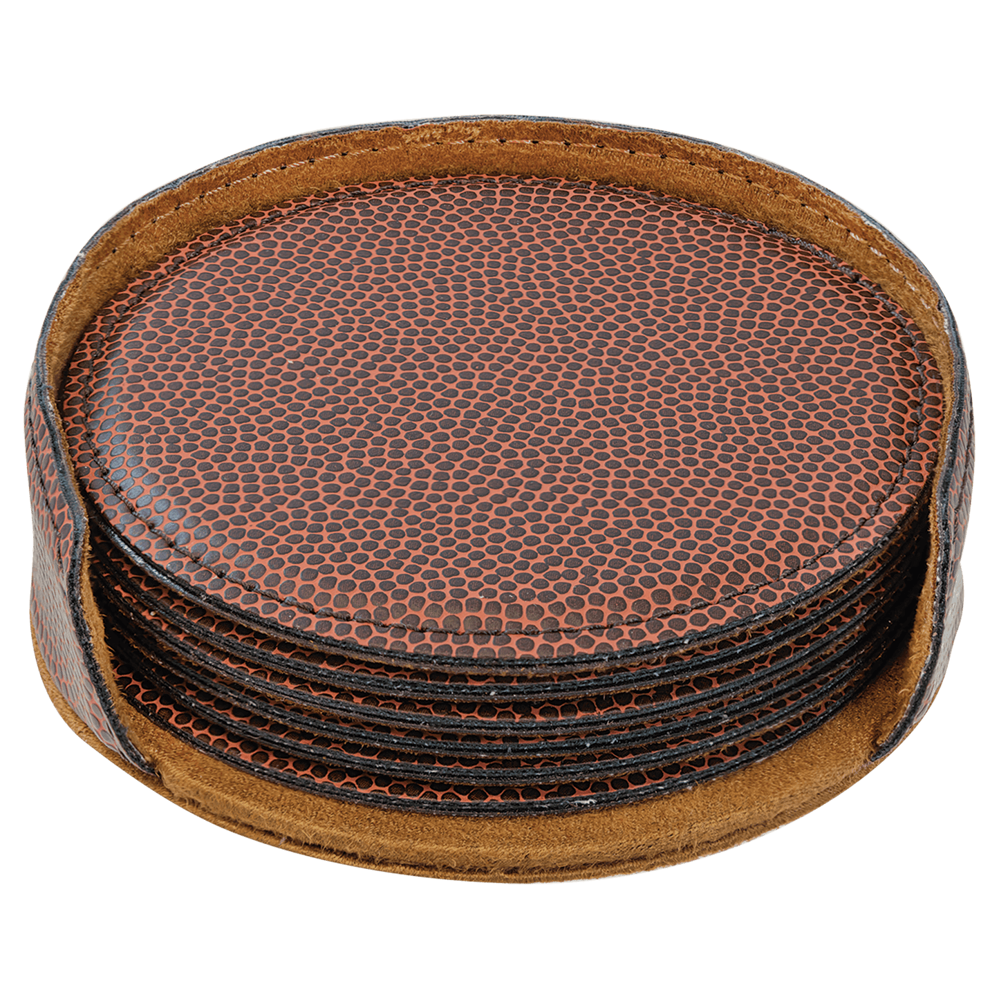 Leatherette Coasters - 6pc Sets (Round)