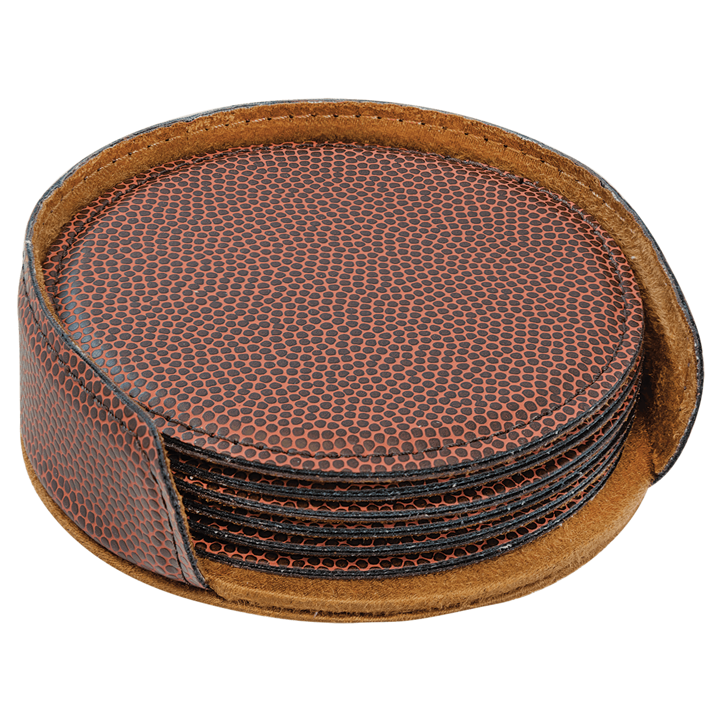 Leatherette Coasters - 6pc Sets (Round)