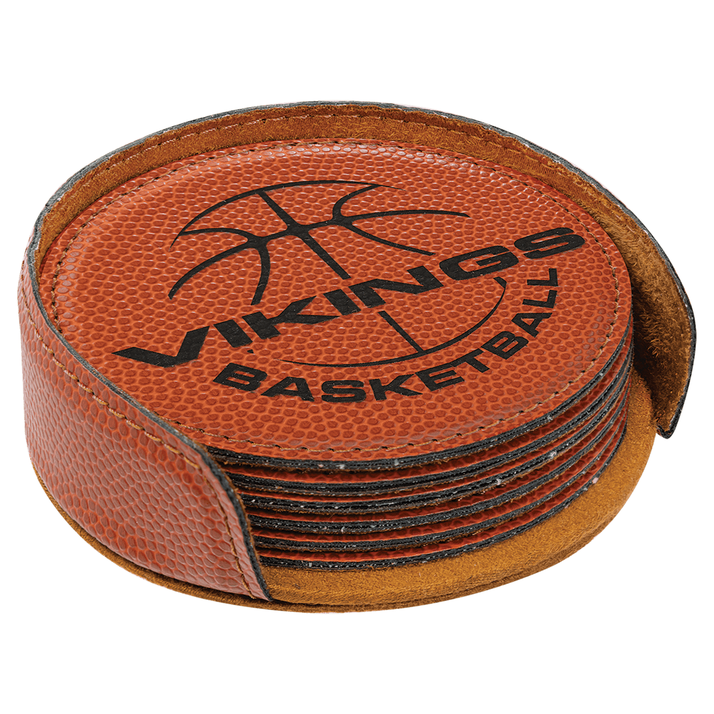 Leatherette Coasters - 6pc Sets (Round)