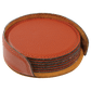 Leatherette Coasters - 6pc Sets (Round)