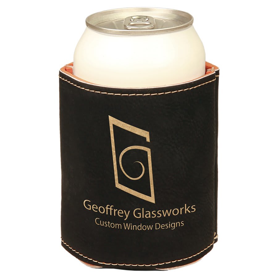 Laserable Leatherette Beverage Holders