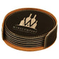 Leatherette Coasters - 6pc Sets (Round)