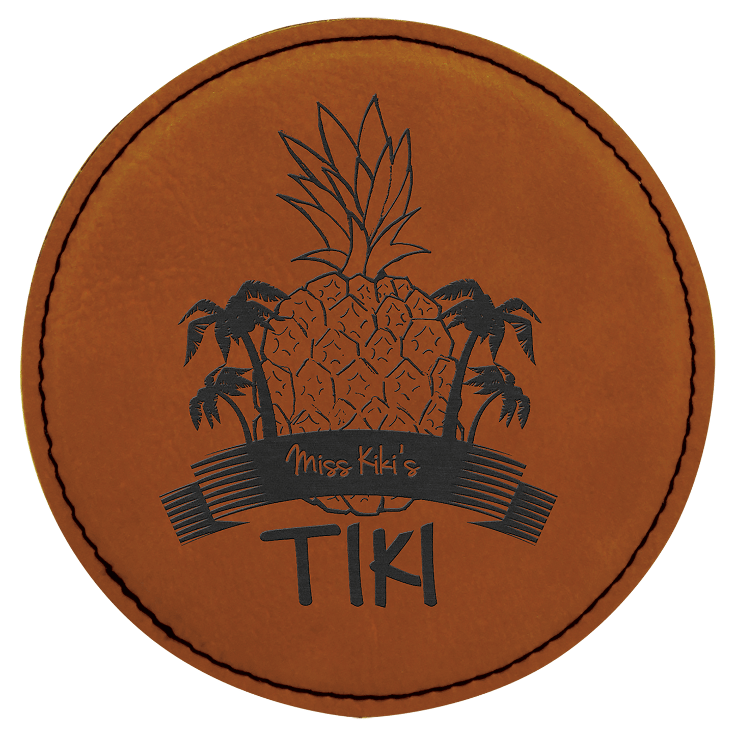 Leatherette Coasters - 6pc Sets (Round)