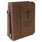 Laserable Leatherette Book/Bible Cover with Handle & Zipper - 6 3/4" x 9 1/4"