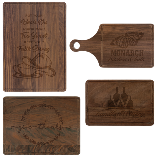 Walnut Cutting Boards with Drip Ring
