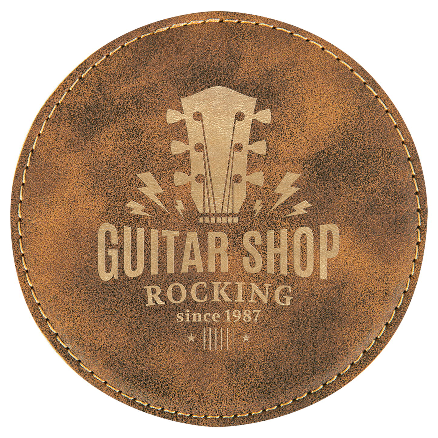 Leatherette Coasters - 6pc Sets (Round)