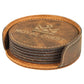Leatherette Coasters - 6pc Sets (Round)