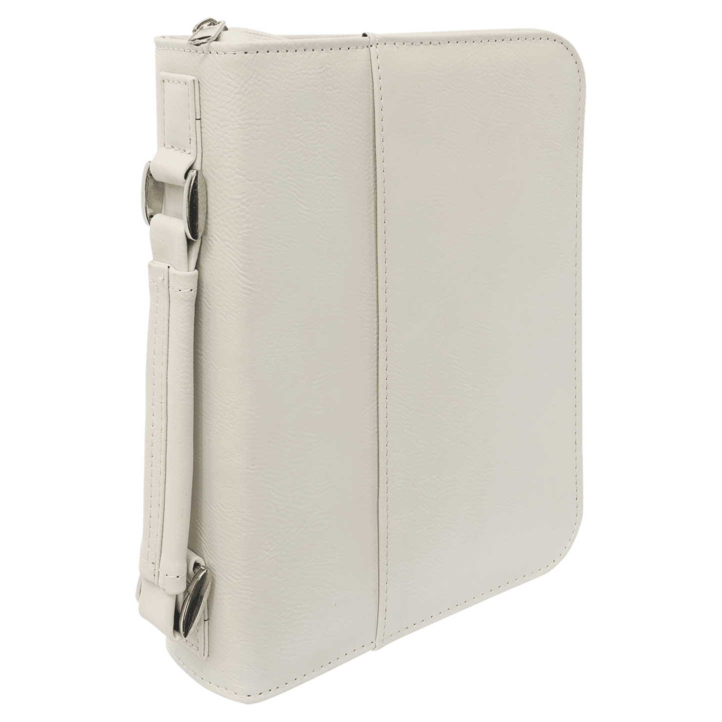 Laserable Leatherette Book/Bible Cover with Handle & Zipper - 6 3/4" x 9 1/4"