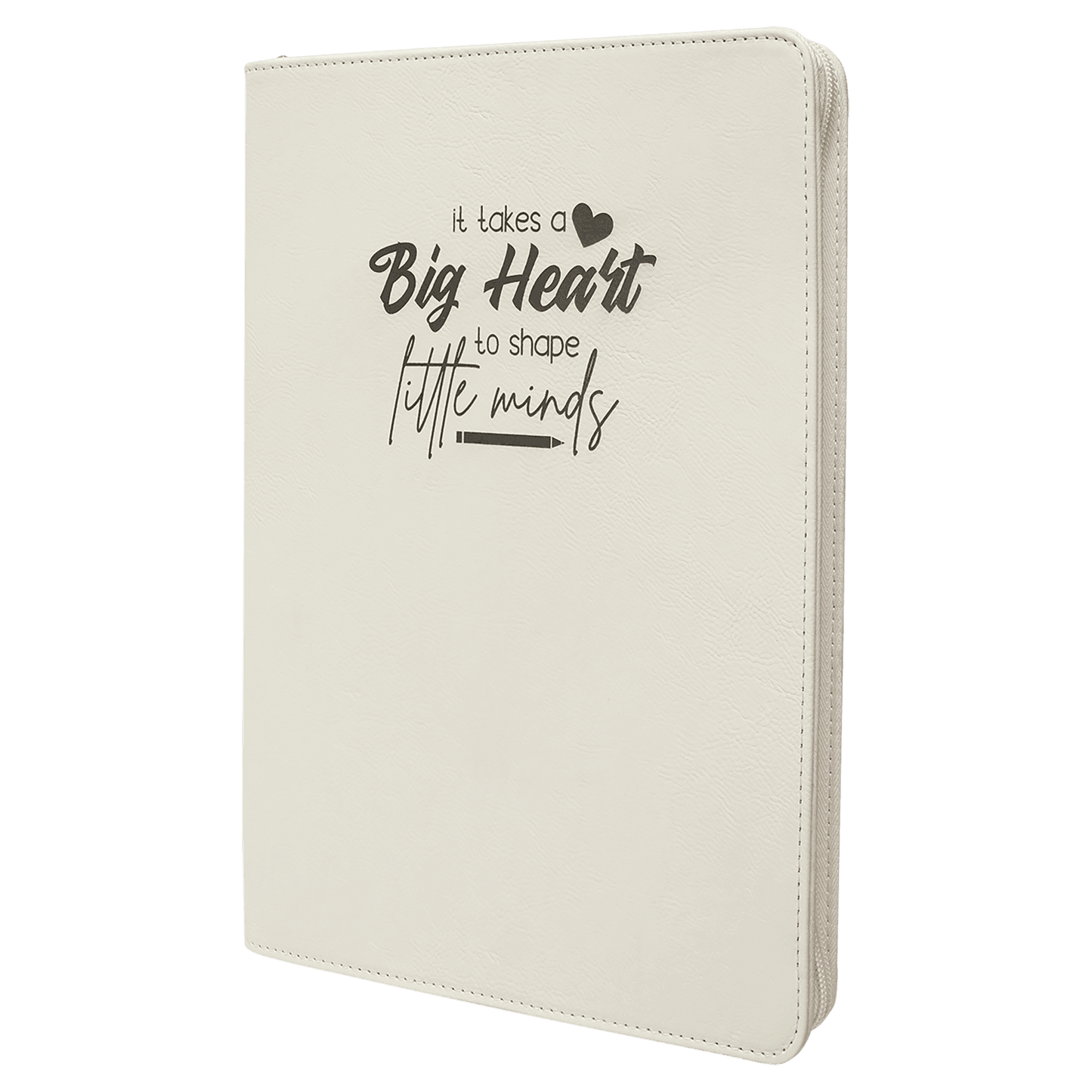 Laserable Leatherette Portfolio with Zipper