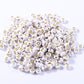 Acrylic Letter Beads - White/Gold Letters & Hearts