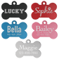 Laserable Bone Anodized Aluminum Pet Tags - 1 1/4" x 3/4"