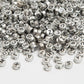 Acrylic Letter Beads - Silver/Black Letters