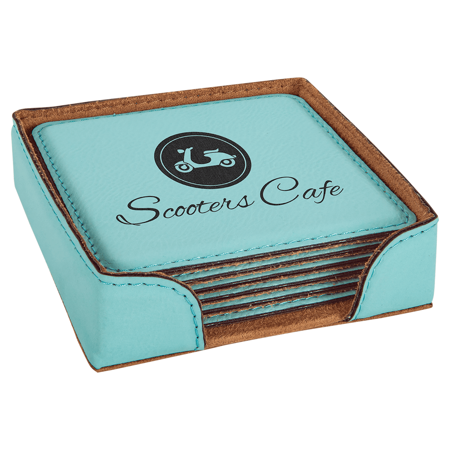 Leatherette Coasters - 6pc Sets (Square)