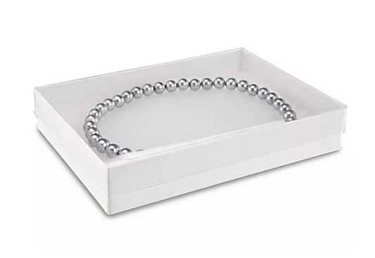 Clear Top Jewelry Boxes - 7 x 5 x 1 1⁄4", White