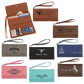 Laserable Leatherette Wallets with Strap